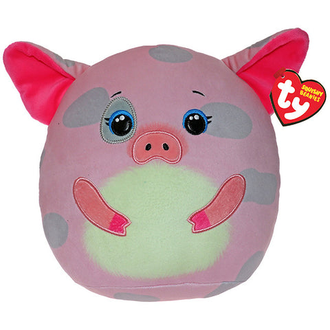 T39420 Ty - Squish a Boos Hambone il Maialino 22 cm  Cuscino Peluche Rosa