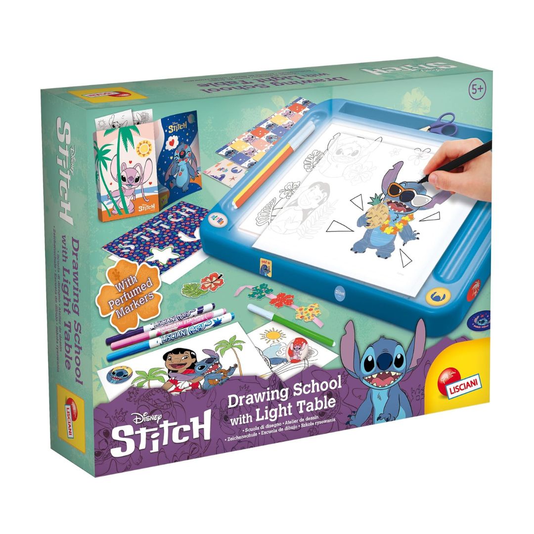 107582 Lisciani - Stitch: scuola di disegno con lavagnetta luminosa