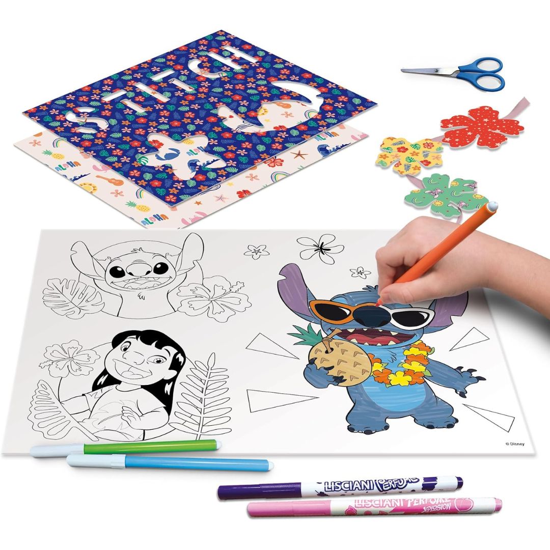 107582 Lisciani - Stitch: scuola di disegno con lavagnetta luminosa