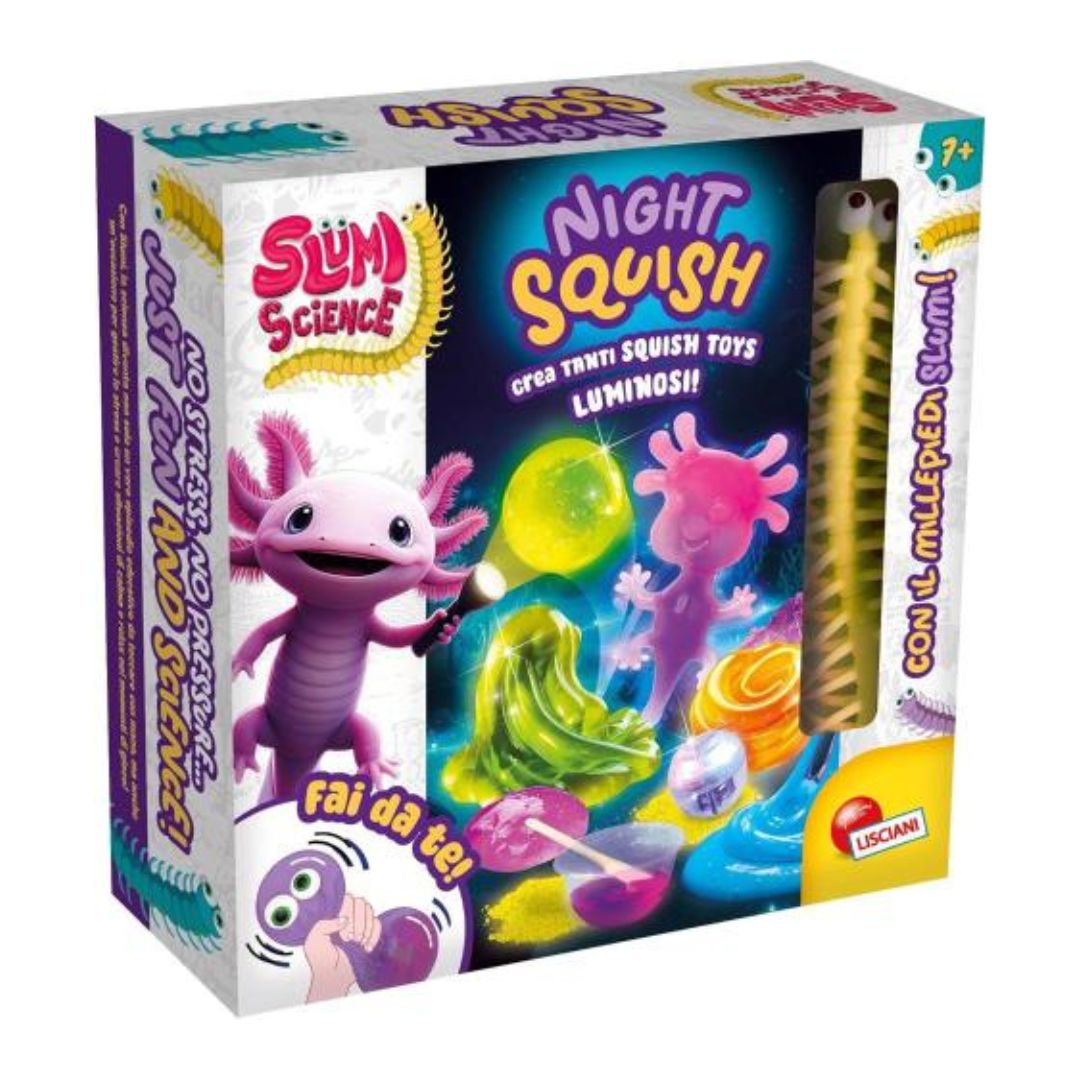 110353 Lisciani - Slumi Science: Night Squish - Laboratorio di squishy luminosi