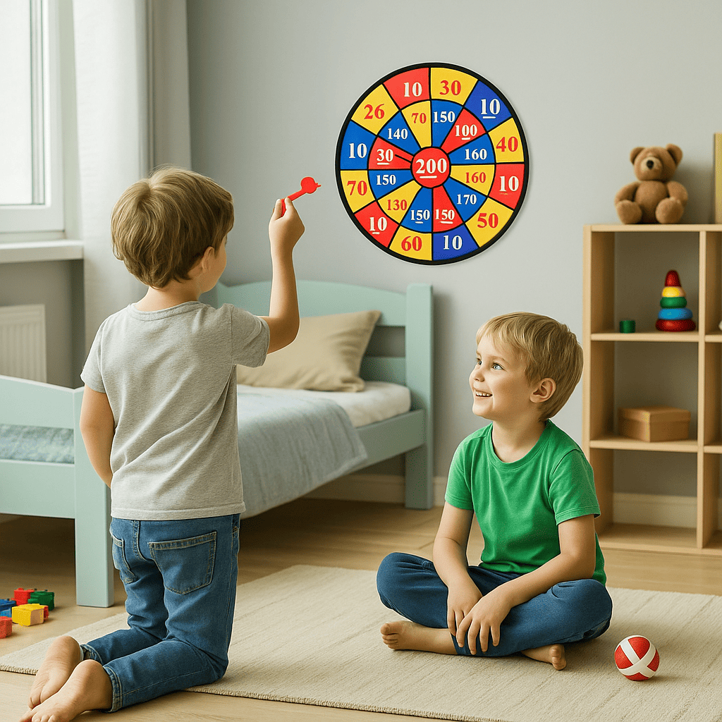 Globo 40867 Gioco Bersaglio di Stoffa Ø 35 cm con 2 Palline e 2 Freccette