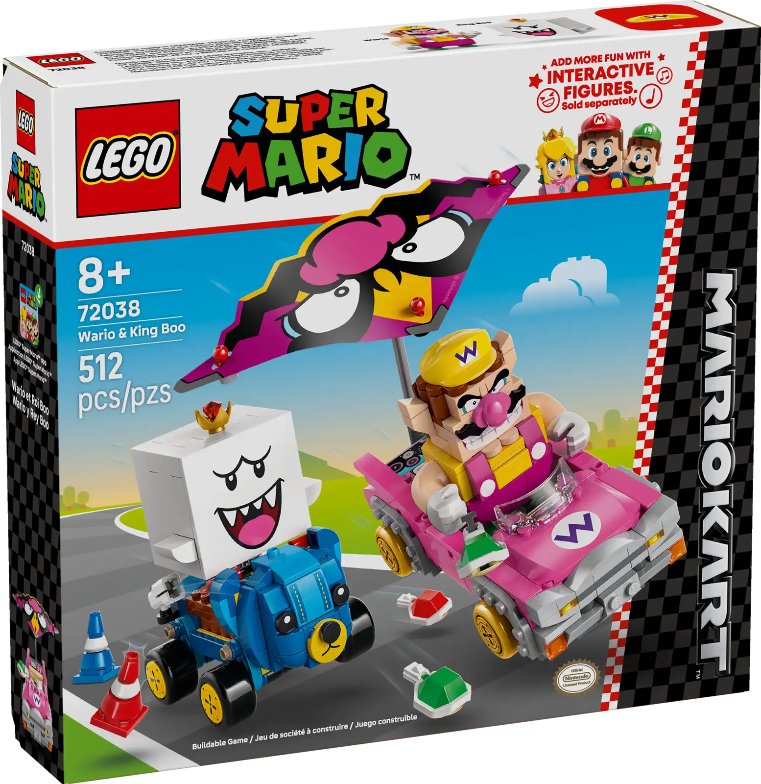 72038 Lego Super Mario Mario Kart™  Wario e Re Boo