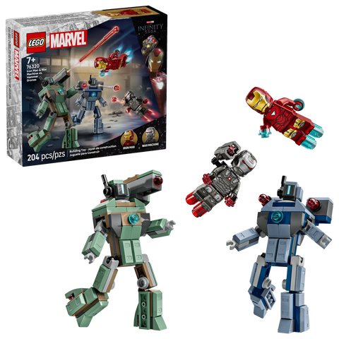 76320 Lego Super Heroes Marvel Iron Man e War Machine contro i droni di Hammer