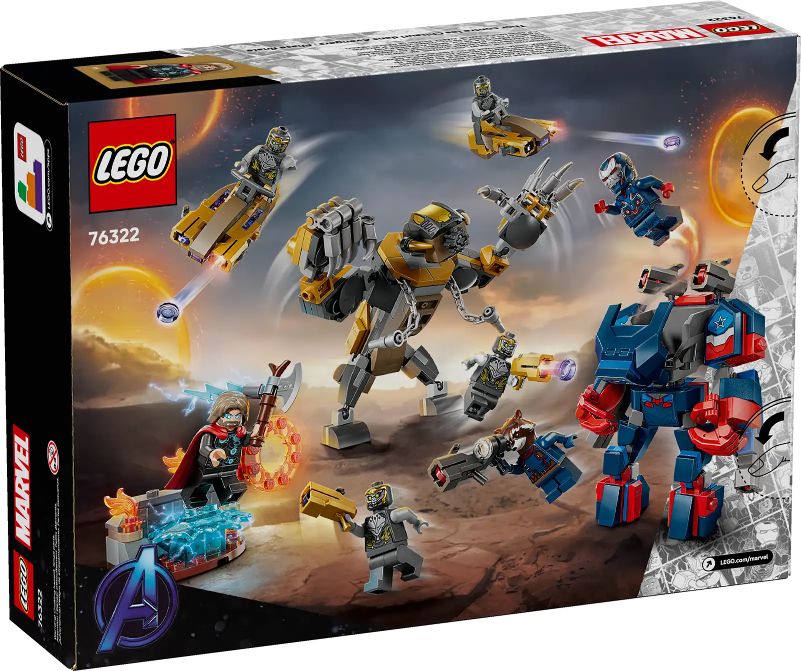 76322 Lego Super Heroes Marvel Avengers: Endgame Thor contro Chitauri