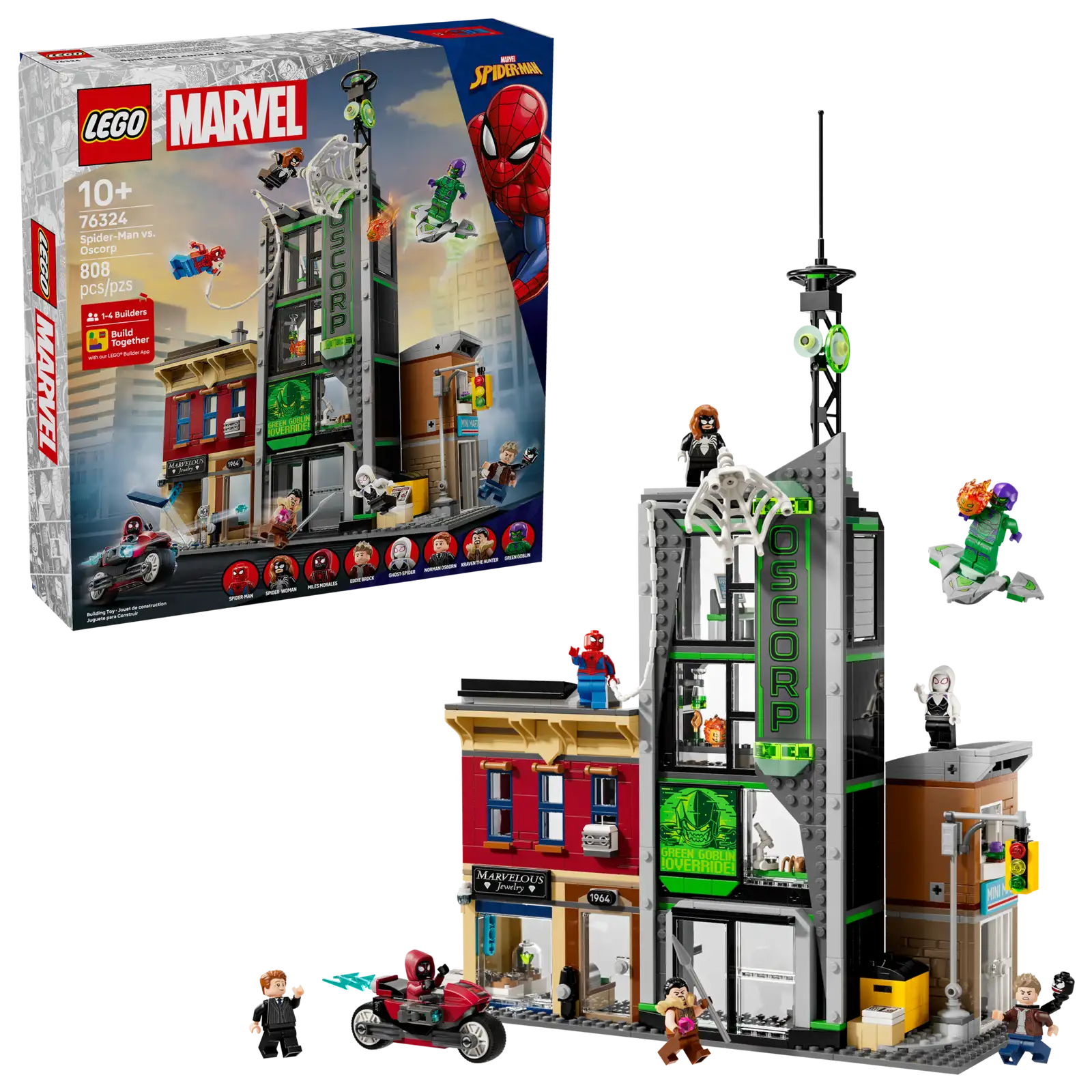 76324 Lego Super Heroes Marvel Spider-Man contro Oscorp