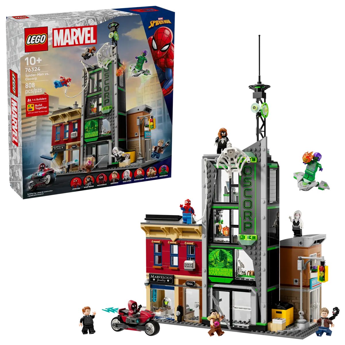 76324 Lego Super Heroes Marvel Spider-Man contro Oscorp