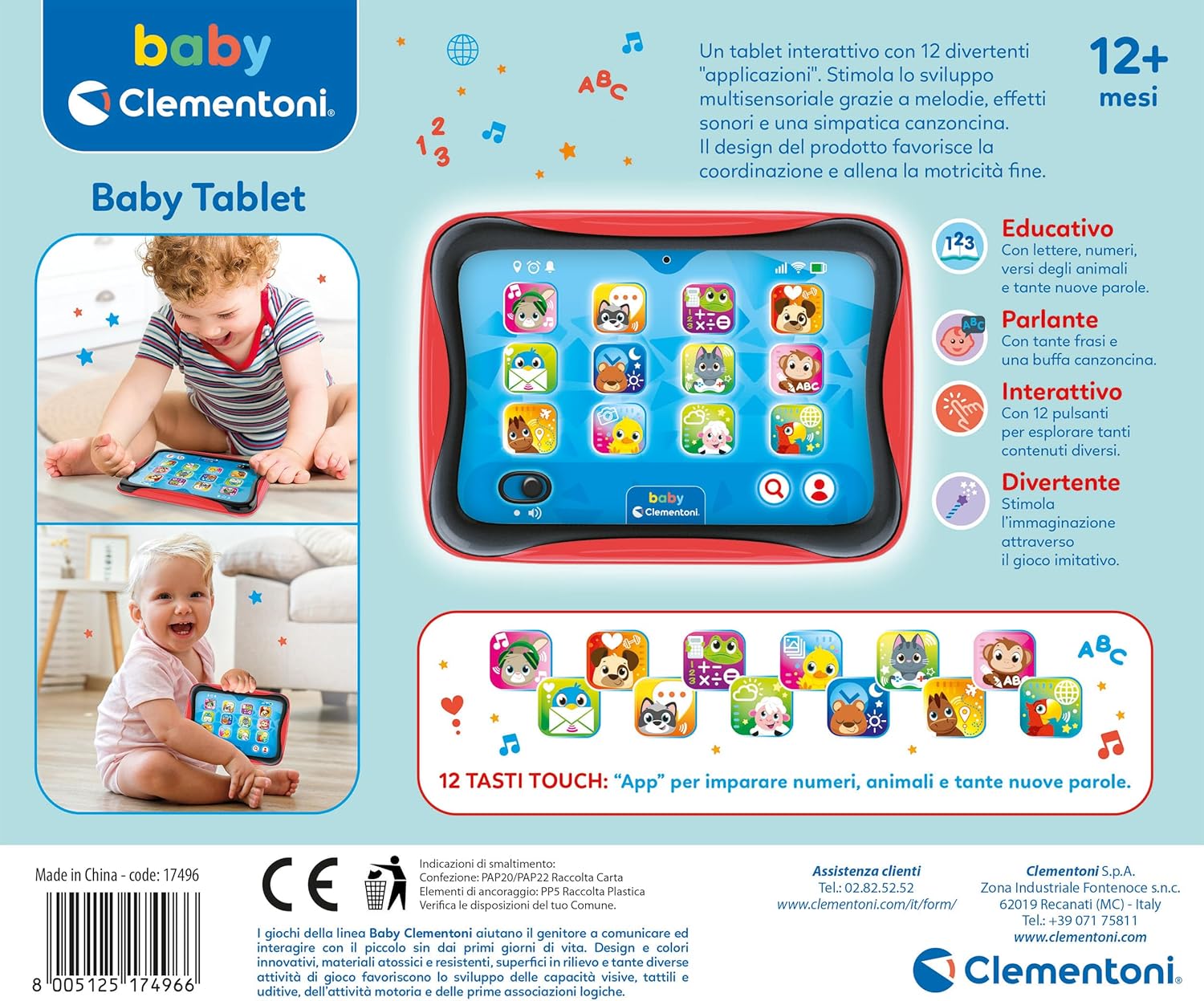 17496.6 Clementoni Baby Tablet  Gioco Interattivo