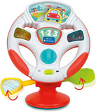 17933.6 Clementoni Gira e Guida  Volante Giocattolo con Luci e Suoni