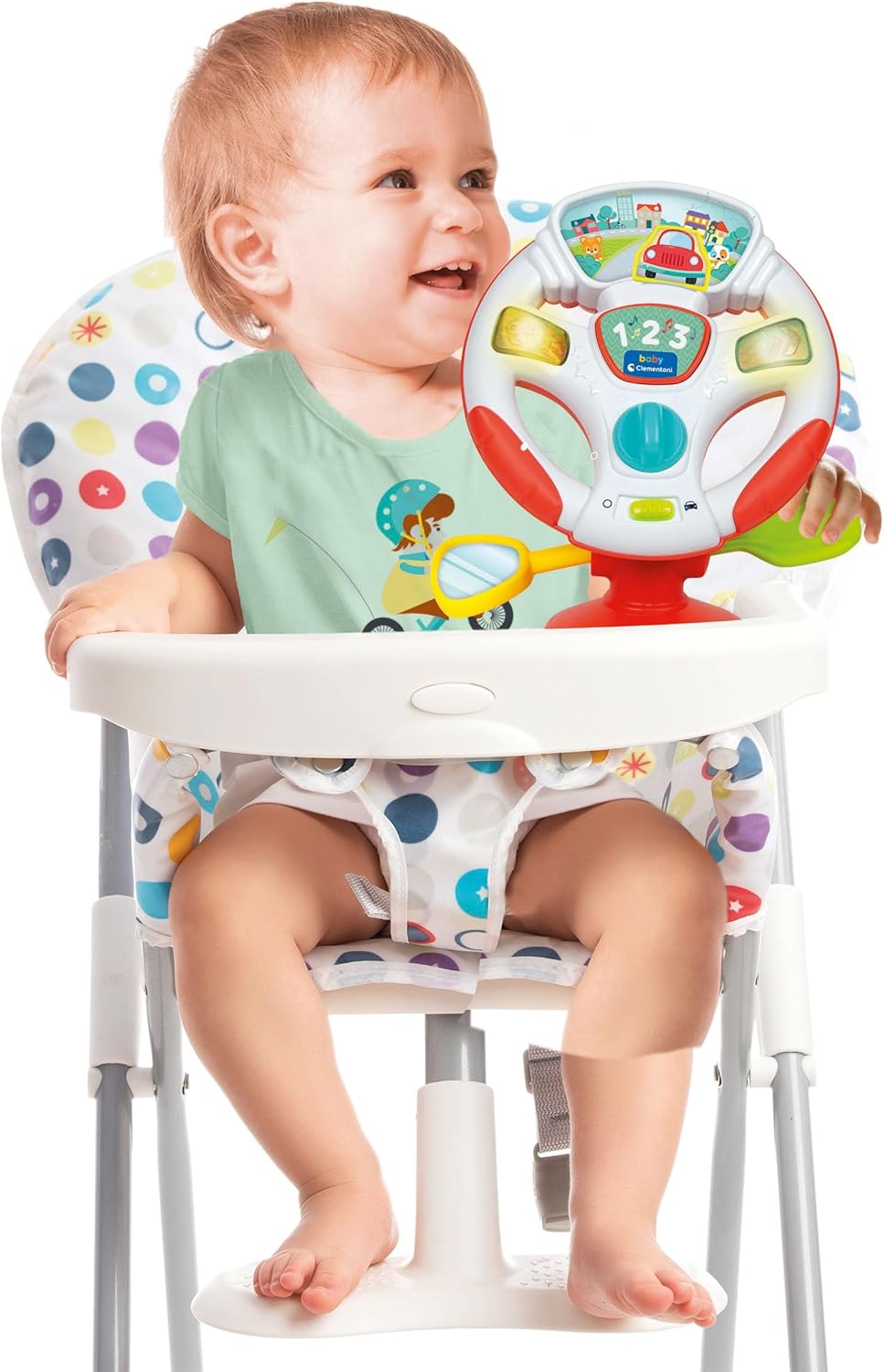 17933.6 Clementoni Gira e Guida  Volante Giocattolo con Luci e Suoni