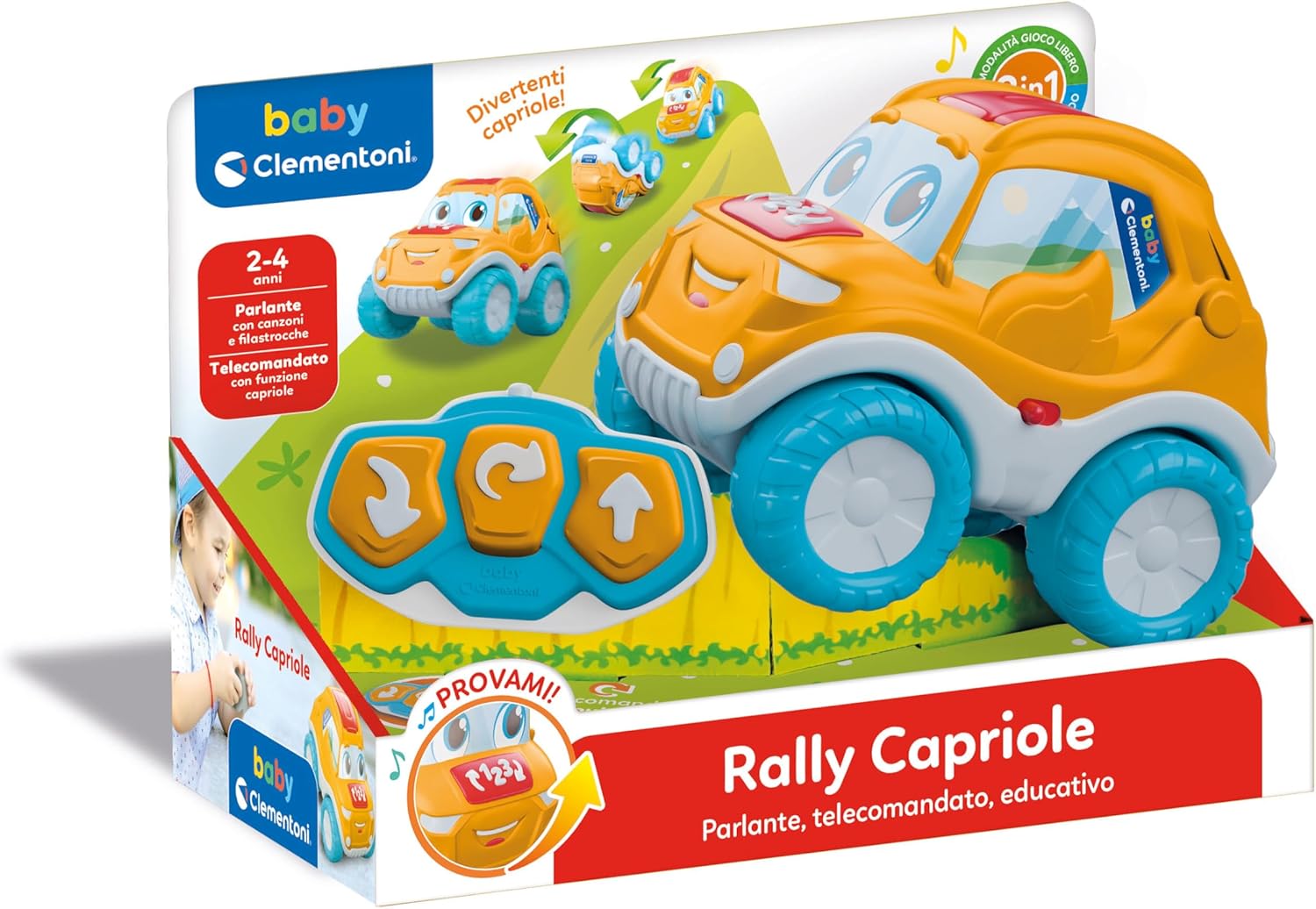 17996.1Clementoni Baby Rally Capriole  Macchinina Telecomandata Educativa