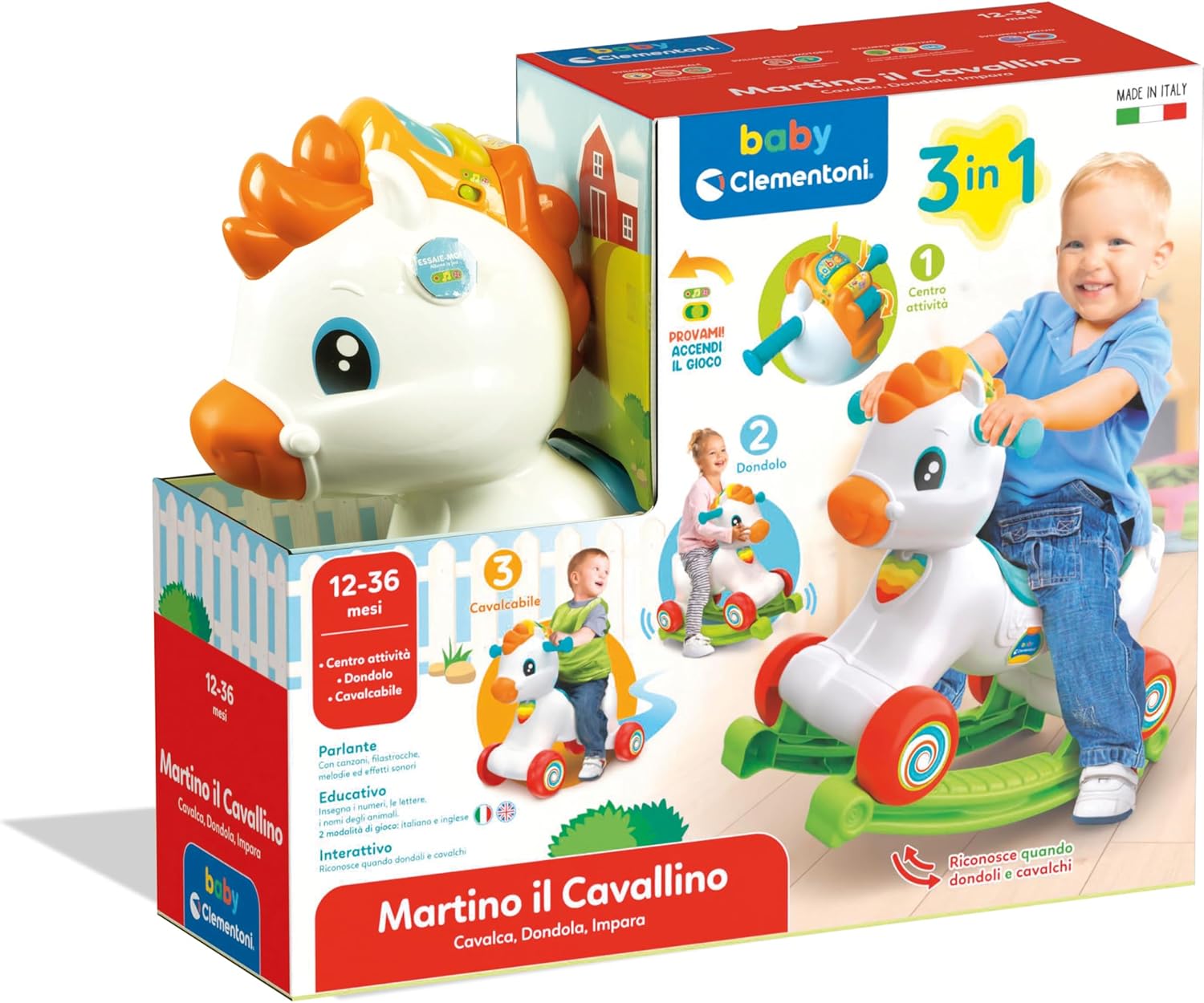 Baby Clementoni Martino il Cavallino in 1, Gioco Primi