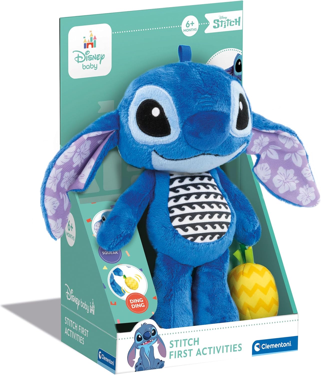 17918.3 Clementoni Disney Baby  Peluche Stitch Prime Attività