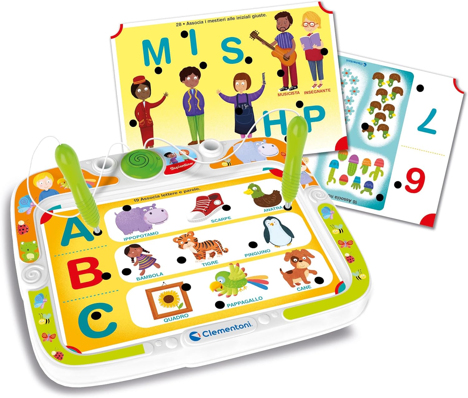 16472.1 Clementoni SAPIENTINO PARLANTE Gioco Educativo con Penna Parlante
