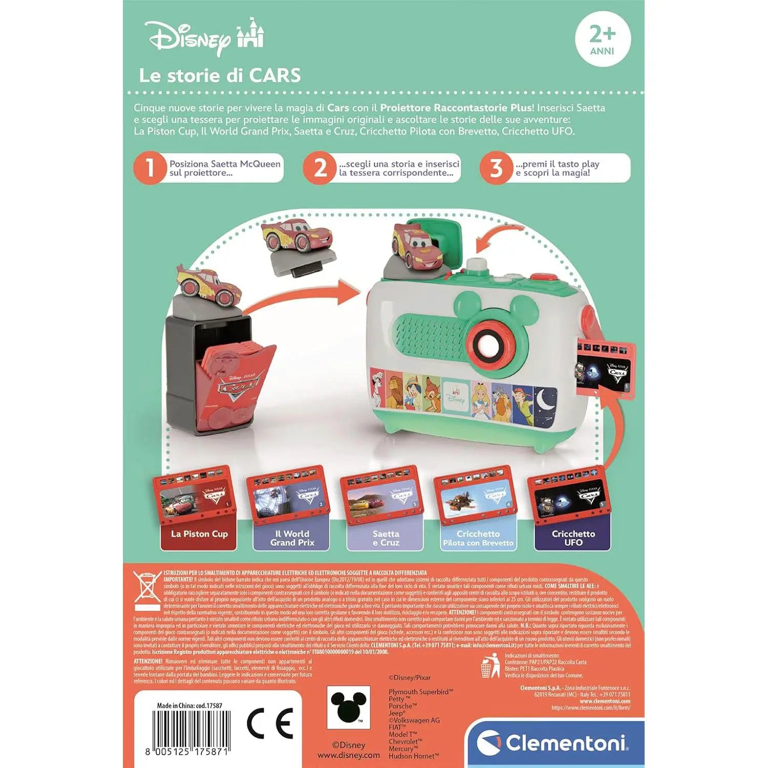 17587.1 Clementoni DISNEY PROJECTOR REFILL - CARS -K-
