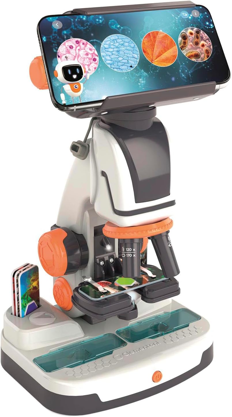 Clementoni Microscopio Smart AI 2in1 con Telecamera Wi-Fi | Microscopio Digitale