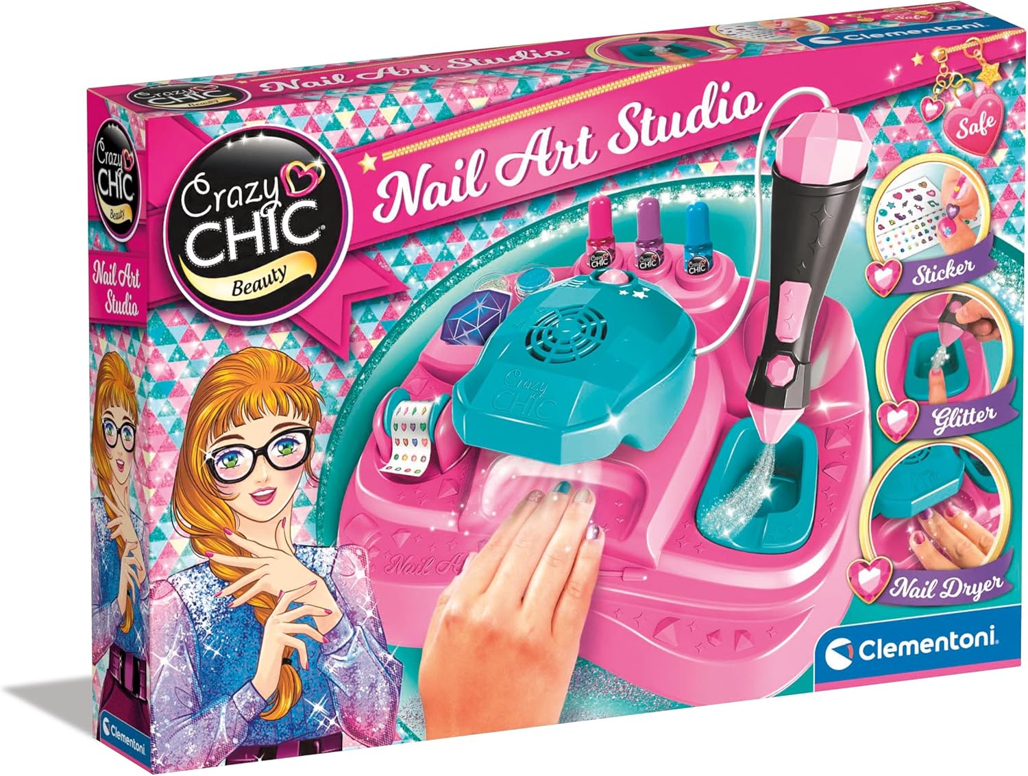 18730.0 lementoni Crazy Chic  smalto Nail Art Studio, Kit Unghie Creativo