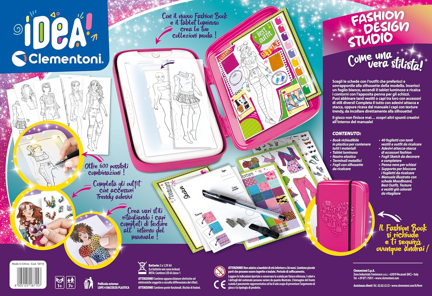 18715.7 Clementoni IDEA_FASHION DESIGN STUDIO