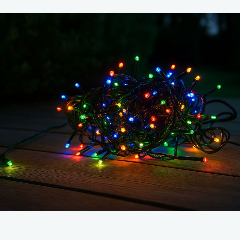 2S M-IP44 Minilucciole LED 100 Luci Multicolor per Esterno, Natale e Decorazioni
