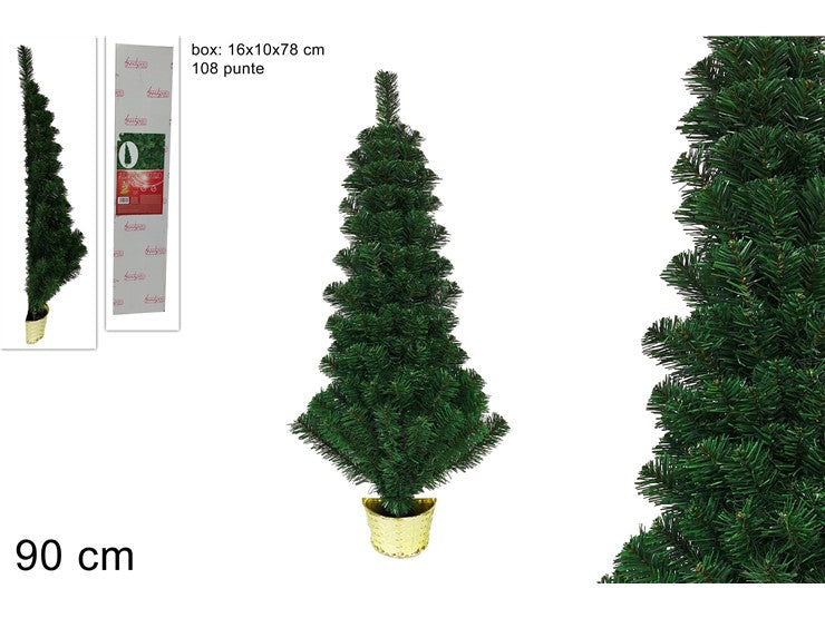YLD03H100A002 Albero di Natale da Muro 90 cm con Luci LED  Design Salvaspazio