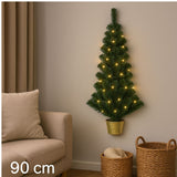 YLD03H100A002 Albero di Natale da Muro 90 cm con Luci LED  Design Salvaspazio