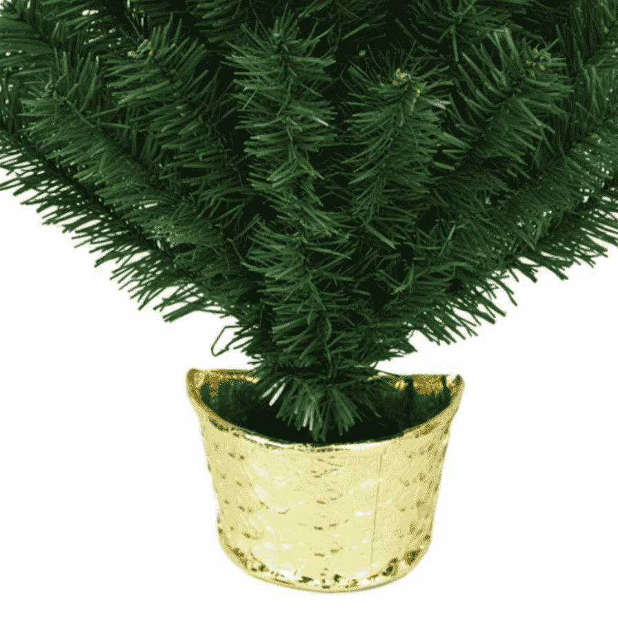 Albero di Natale da Muro 90 cm con Base in Vaso Albero Salvaspazio 108 Punte