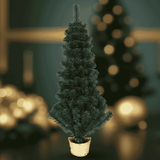 Albero di Natale da Muro 90 cm con Base in Vaso Albero Salvaspazio 108 Punte