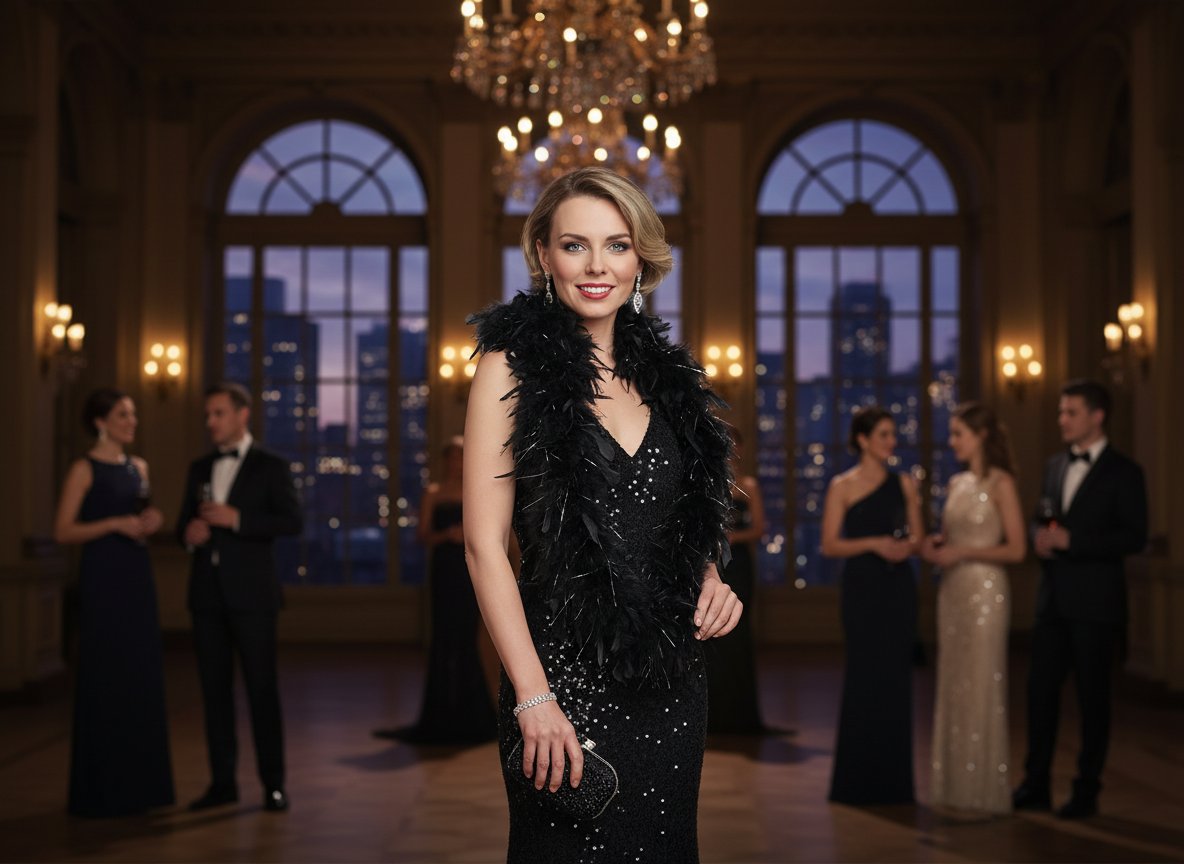 SCIARPETTA PIUME 40G COL. NERO sciarpa piume