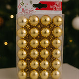 Box 24 Palline di Natale Oro Lucide 2,5 cm  Decorazioni Natalizie Eleganti SV25
