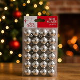 SV2524-01S02 Box 24 Palline di Natale Argento Lucide 2,5 cm decorazioni Albero