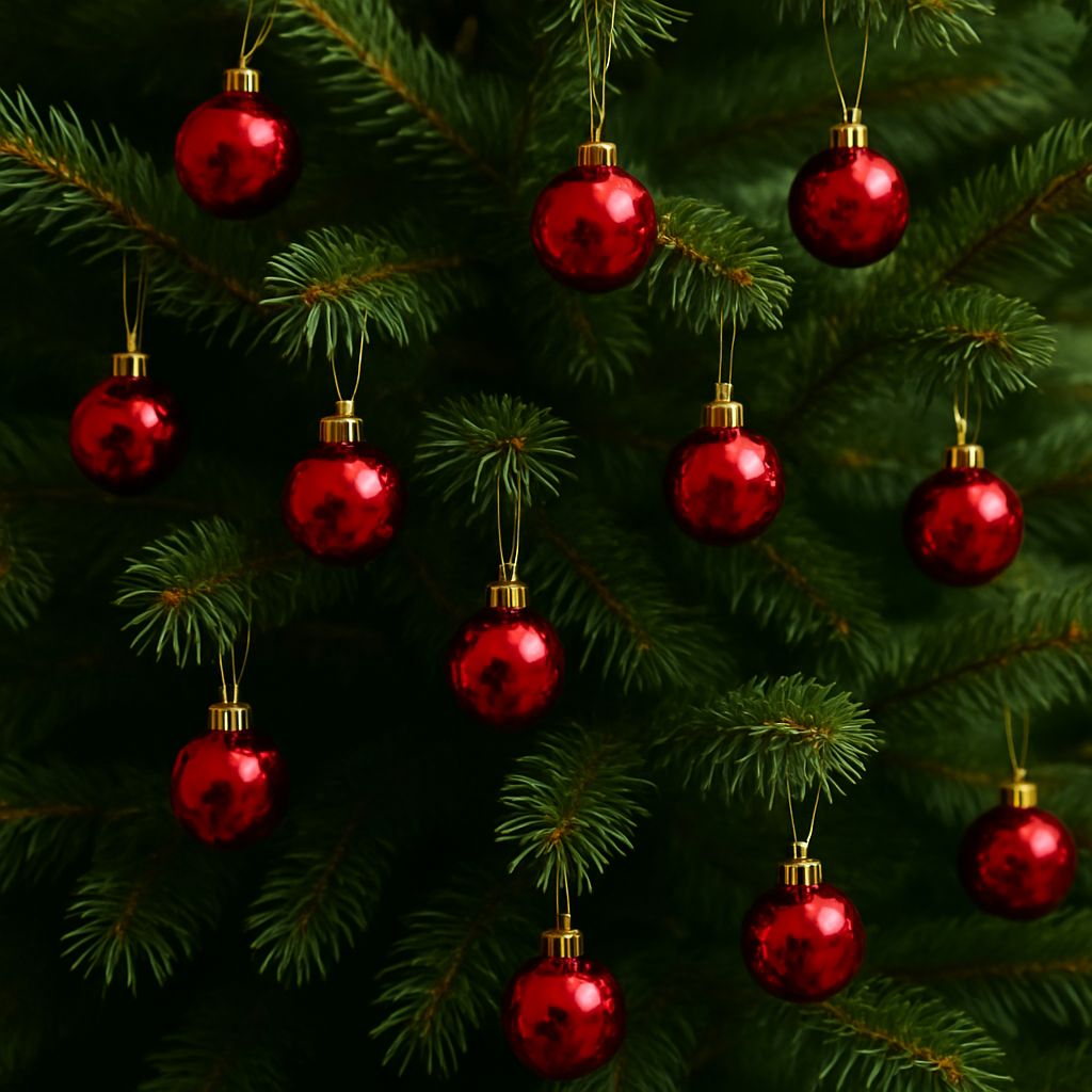 SV2524-01S03 Box 24 Palline Natale Rosse Lucide 2,5 cm  Decorazioni Albero