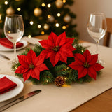 Stella di Natale artificiale 23 cm rossa per Albero e Decorazioni F34006-9/R