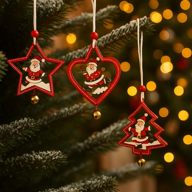 APPENDINO LEGNO C/CAMPANELL.SET 3PZASS.ROSSO (HT-13A0073Ared)SHY-W8575