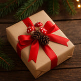 Chiudipacco e decorazioni Natalizio Mazzetto Funghetti 11 pz  TH03-4200