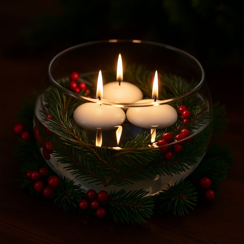 Candele Galleggianti Bianche 4 pz  28g Durata 4 Ore  HL-FSQ28/4