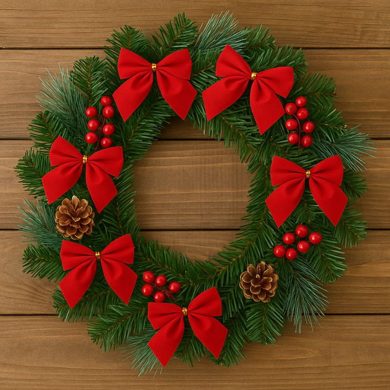 Fiocchi Natalizi Rossi 5,5 cm Set 12 pezzi JW51512/R per Albero, Pacchi, Addobbi