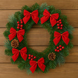 Fiocchi Natalizi Rossi 5,5 cm Set 12 pezzi JW51512/R per Albero, Pacchi, Addobbi