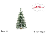Albero di Natale Innevato 90 cm  90 Punte con Base in Juta  Modello N3090A2F