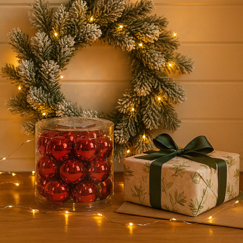 PALLE 4CM 21PZ IN BOX PVC ROSSO 3A21E03/R