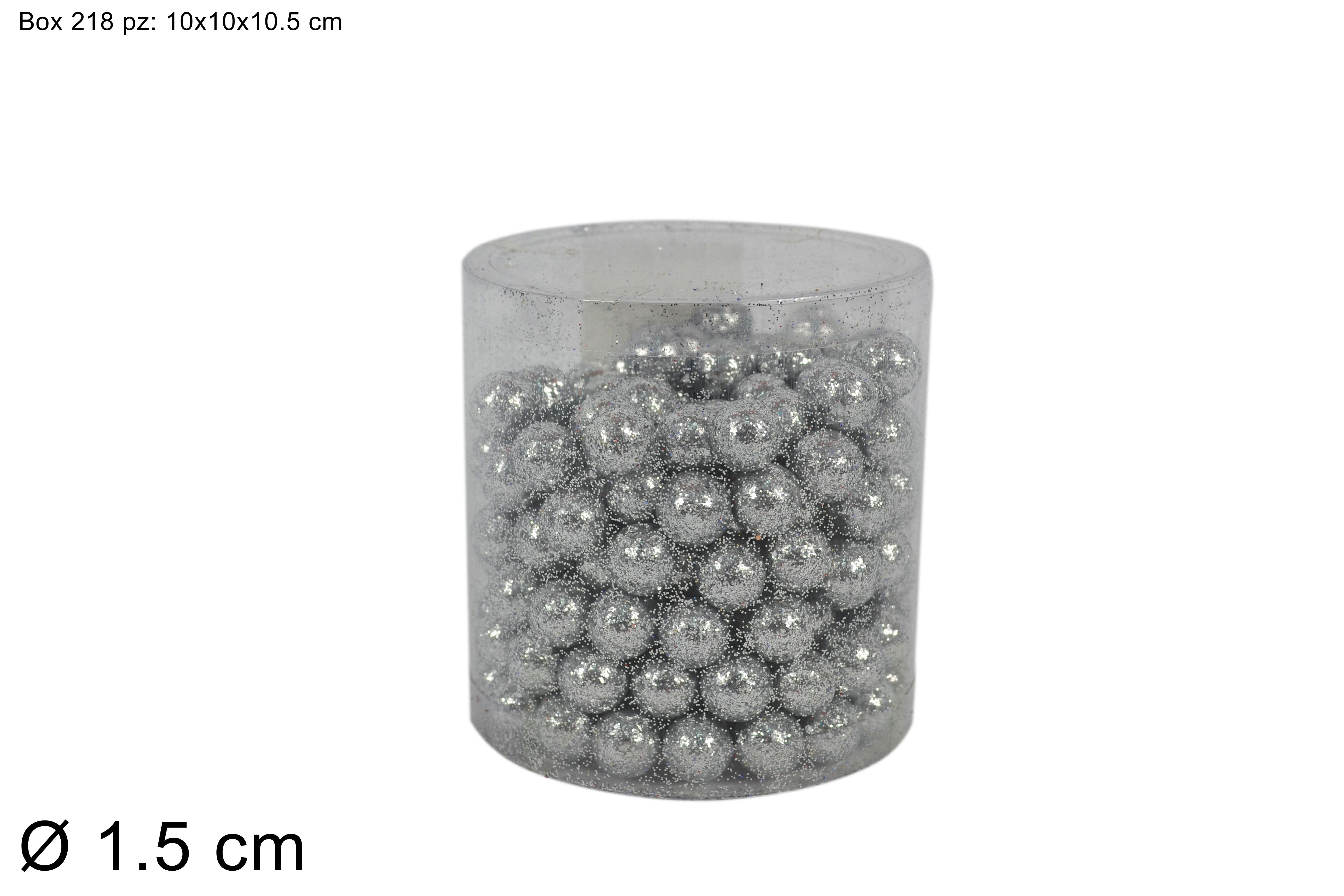 Box Palline di Natale Argento Ø6cm Decorazioni Albero Natale XY16-225