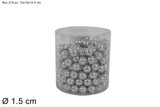 Box Palline di Natale Argento Ø6cm Decorazioni Albero Natale XY16-225