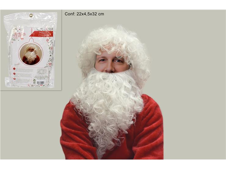 Parrucca con Barba da Babbo Natale  Costume per Adulti FC2102JZ YC-90154ABJZ