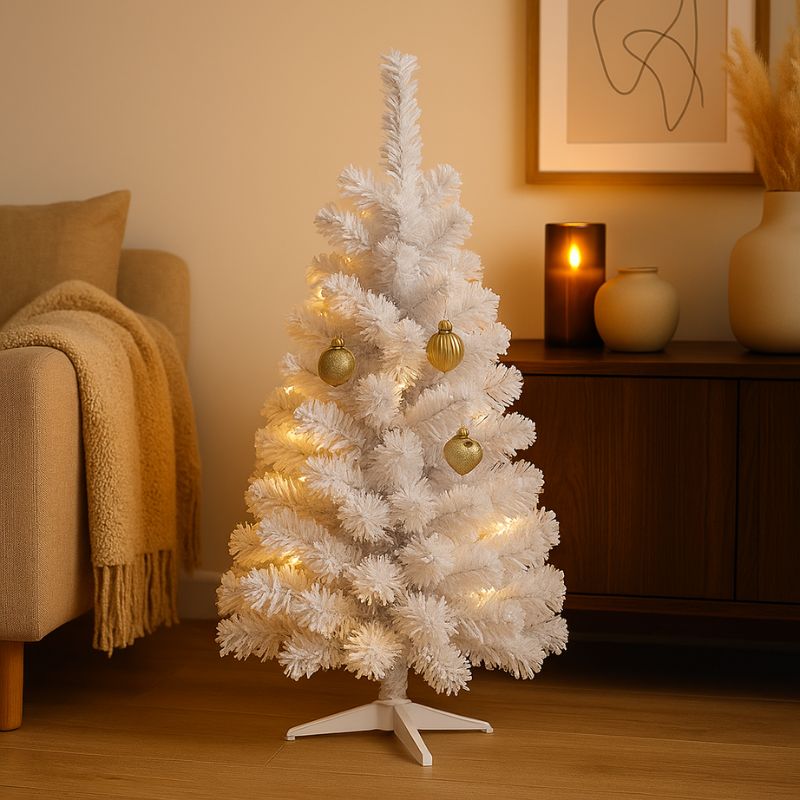 Albero di Natale Bianco 90 cm con 120 Punte 3R830-A120PB/WH