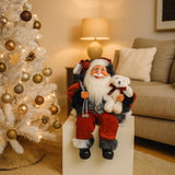 Babbo Natale Seduto 45 cm Rosso  Decorazione Natalizia Classica YS19103