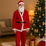 Vestito Babbo Natale Adulto in Velluto  Costume Natalizio Classico  HY20010