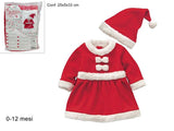 vestito babbo natale bimba 0/12 mesi (F.6.32) HY20014