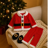 Vestito Babbo Natale Bimbo 0/12 Mesi  Costume Natalizio Neonato  HY20015