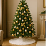 Tappeto Albero di Natale in Pelliccia Bianca Ø80 cm  Tree Skirt Elegante