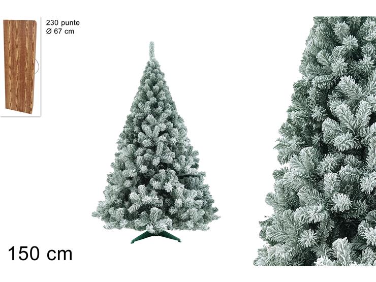 Albero di Natale innevato eco realistico 150 cm con 230 punte  03J50-ZM230PB