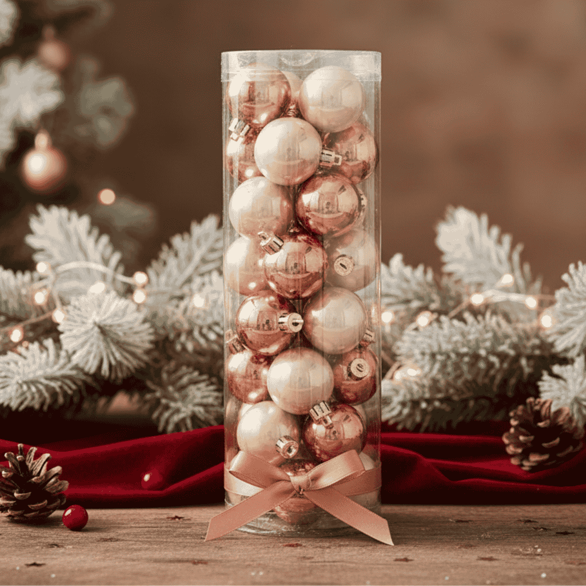 PALLE 5CM 32PZ LUCIDO CHAMPAGNE/BRONZO 3A32E04/195+4715C