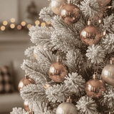 Palline di Natale Ø 5 cm Lucide Champagne/Bronzo Set 32 Pz 3A32E04/195+4715